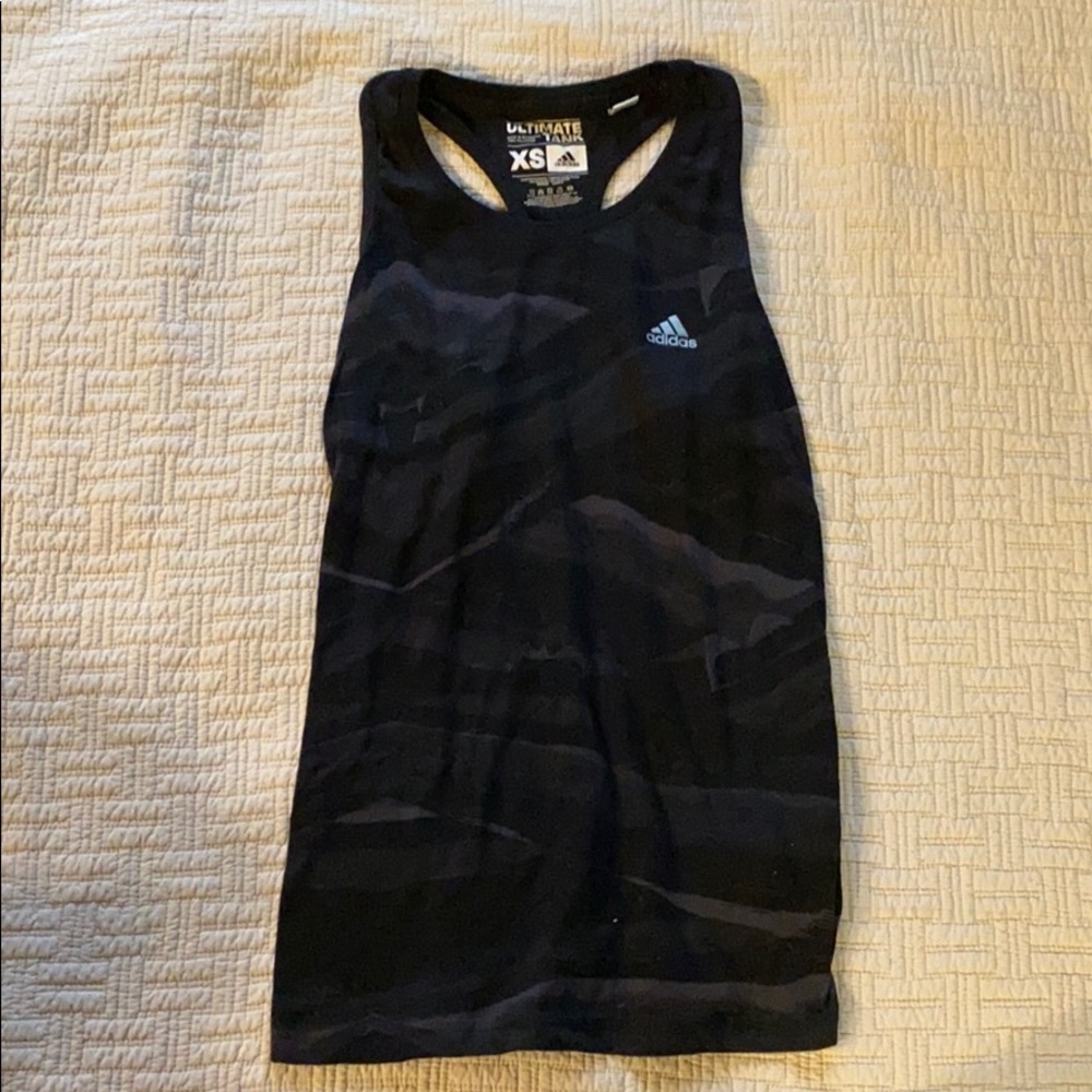 Adidas Black and Grey Workout Tank Top